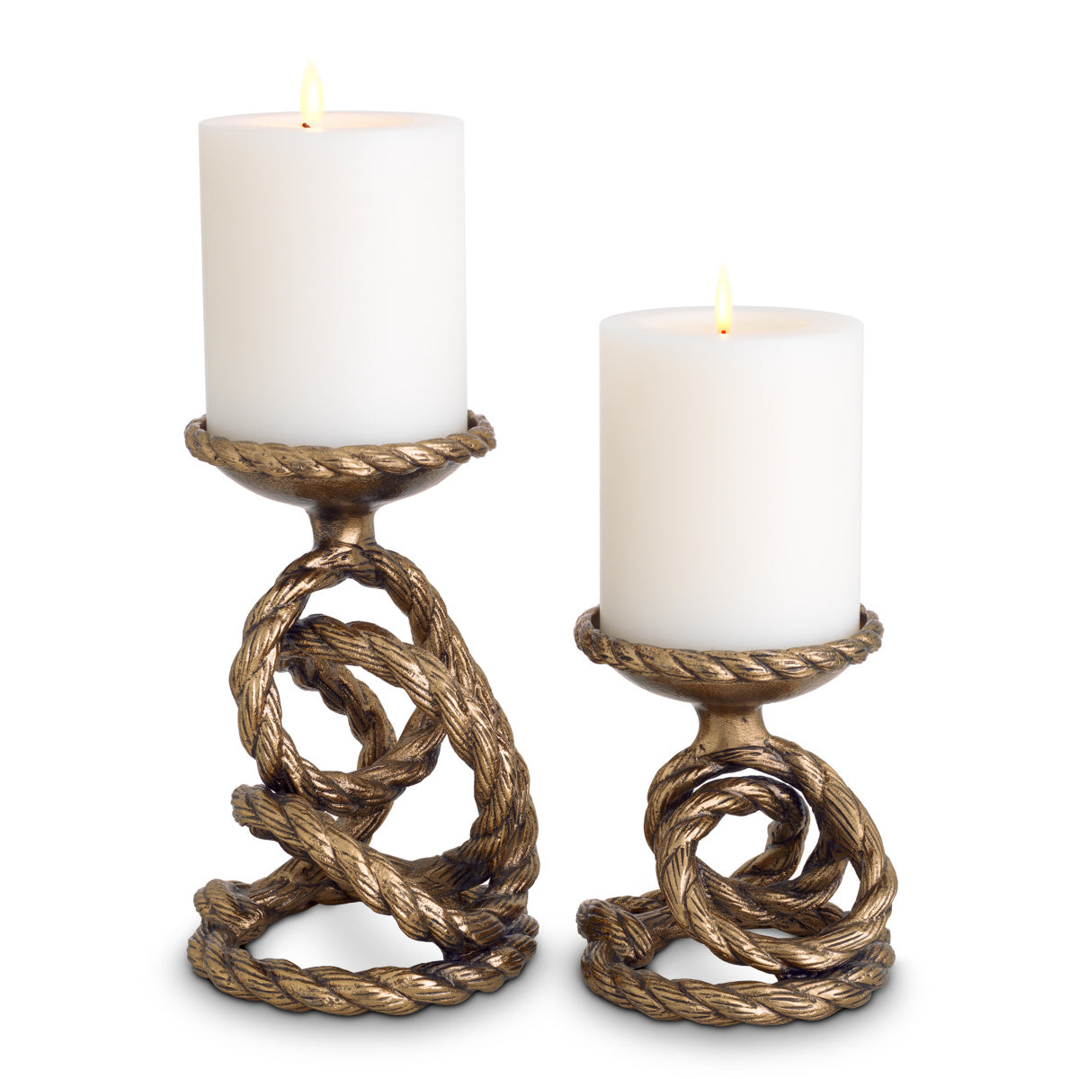 "Corda" Decorative Candle Holders — Set of 2