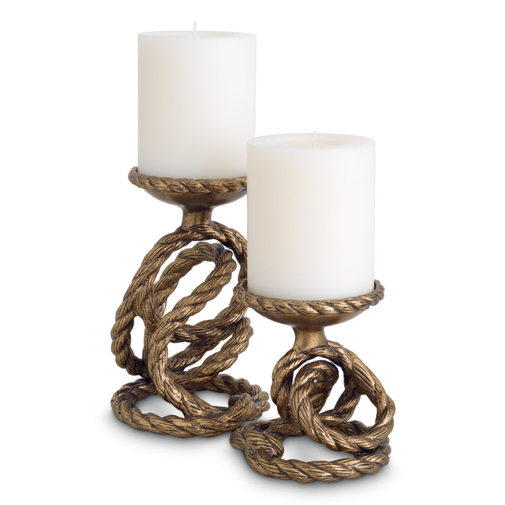 "Corda" Decorative Candle Holders — Set of 2