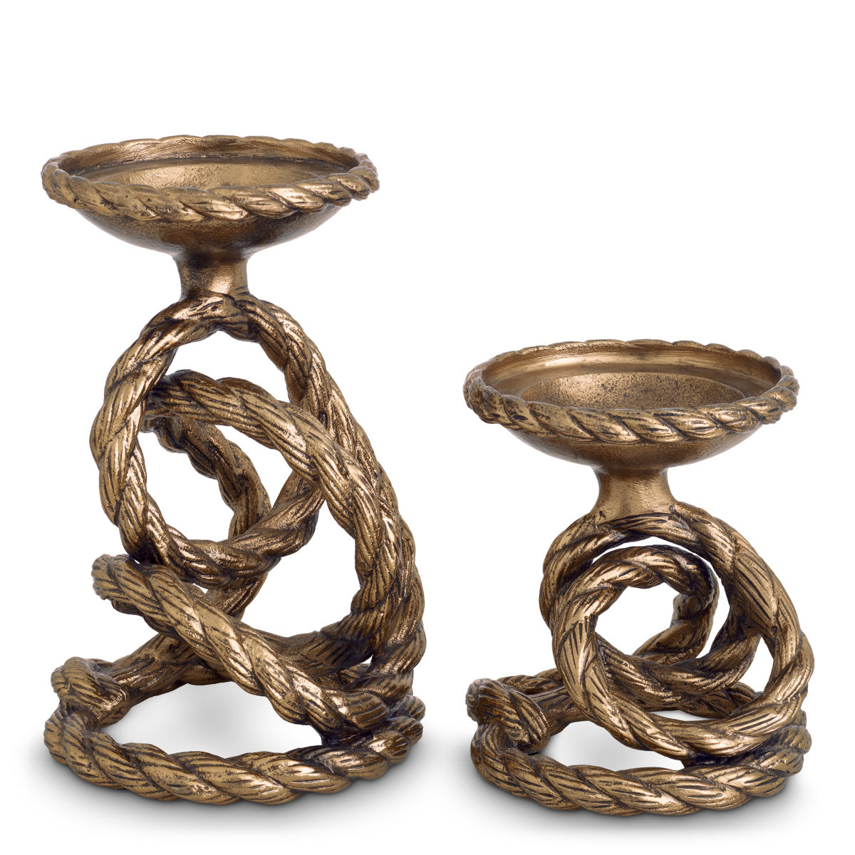 "Corda" Decorative Candle Holders — Set of 2