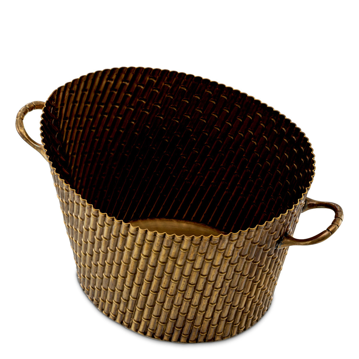 "Bambook" Decorative Oval Cachepot