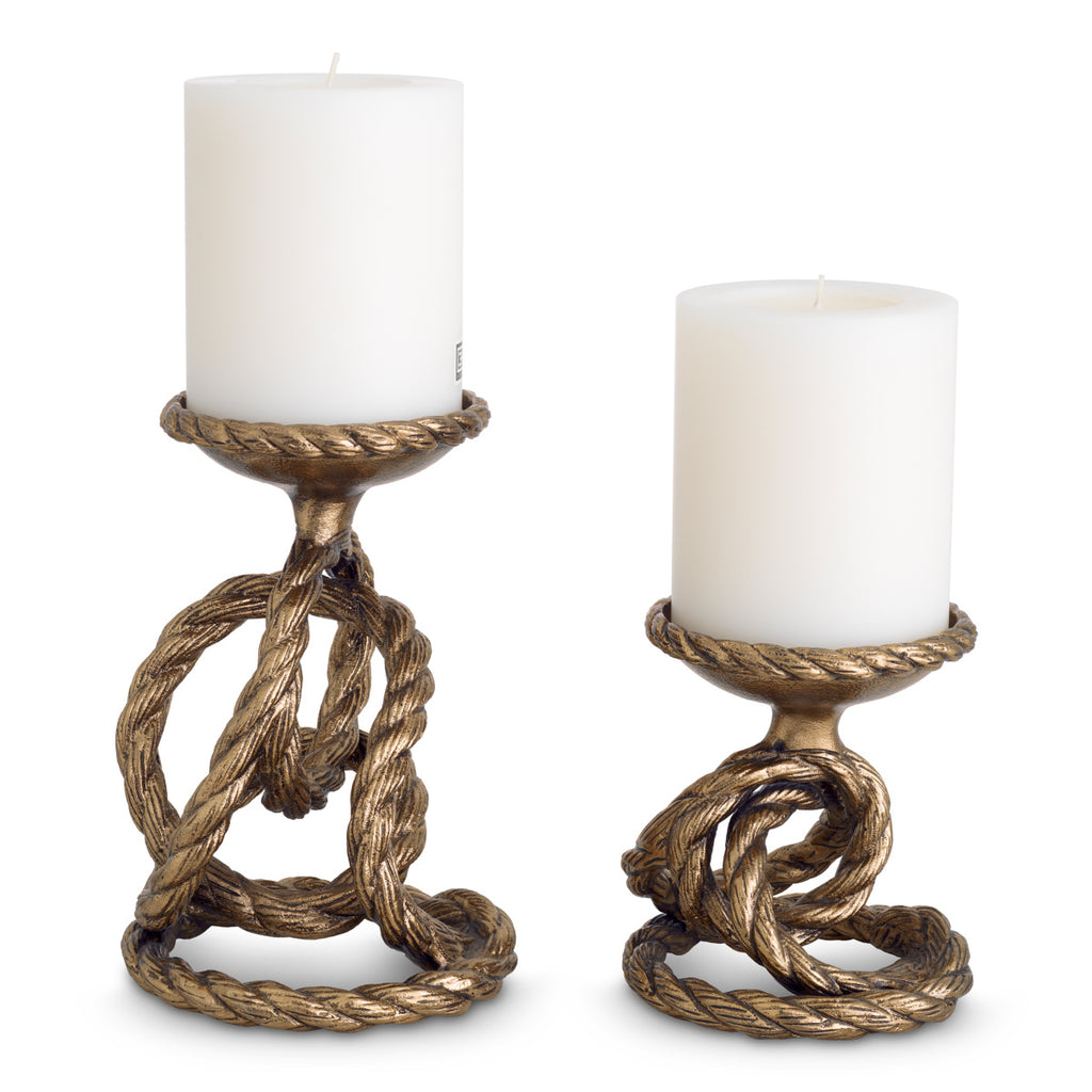 "Corda" Decorative Candle Holders — Set of 2