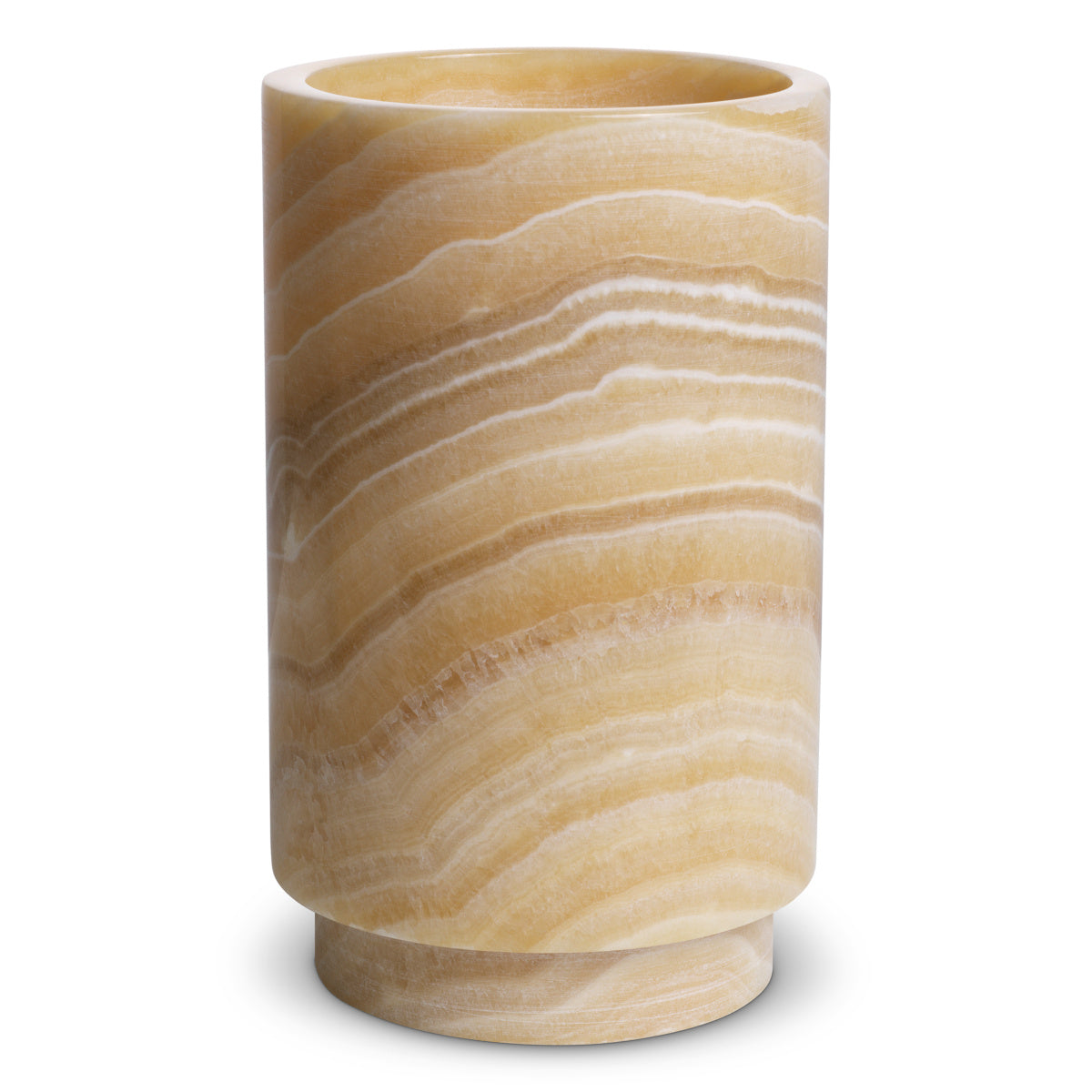 "Onice Miele" Onyx Candle Holders — Set of 3