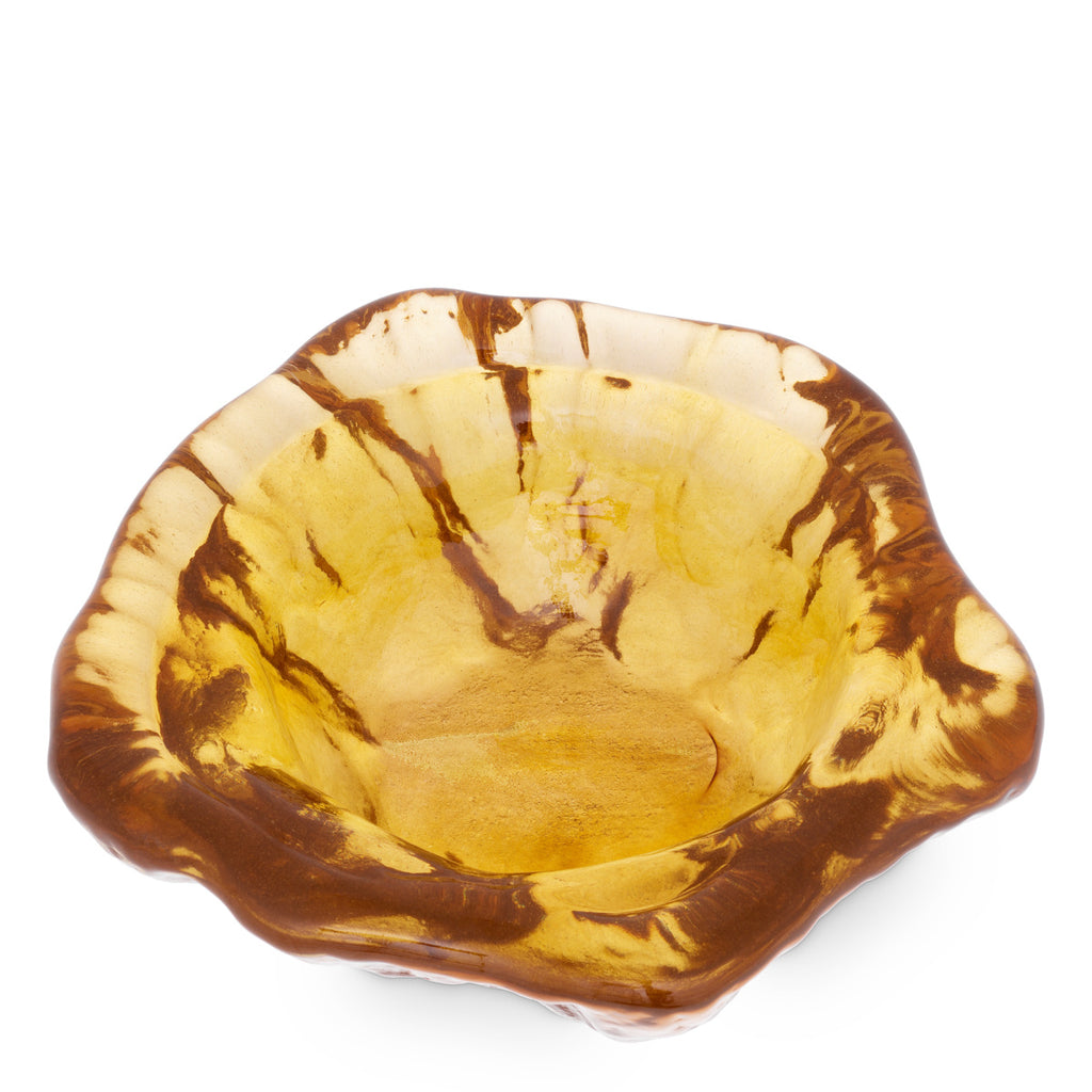"Ambra Roccia" Glass Bowl