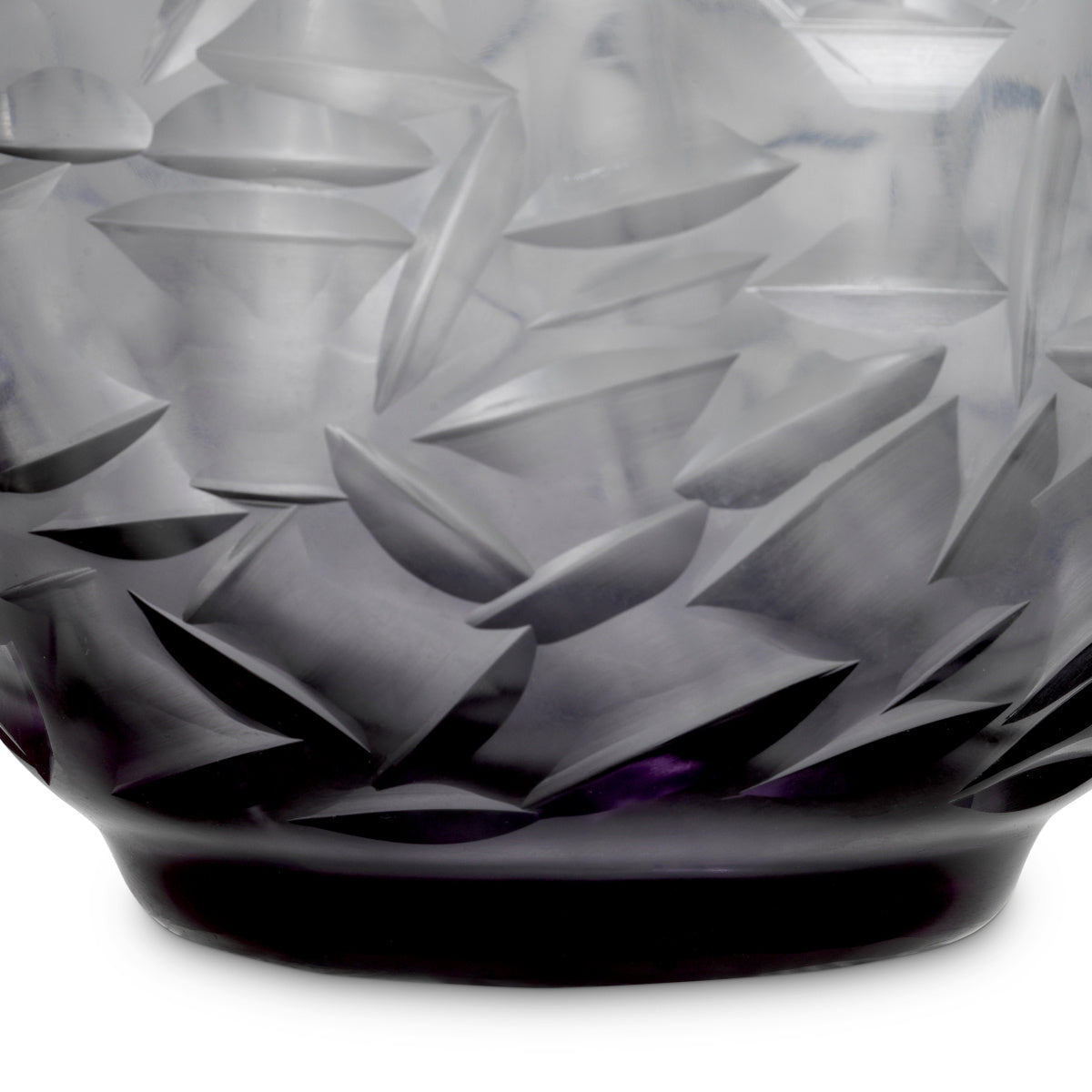"Foglia Grigio" Glass Vase